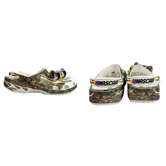Crocs NASCAR Classic Clogs Realtree Camo Jibbitz Men 6/Women 8 Shoes New - Picture 10 of 16